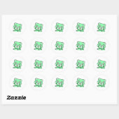 Mrs Zombie Ronde Sticker (Vel)