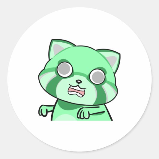 Mrs Zombie Ronde Sticker (Voorkant)