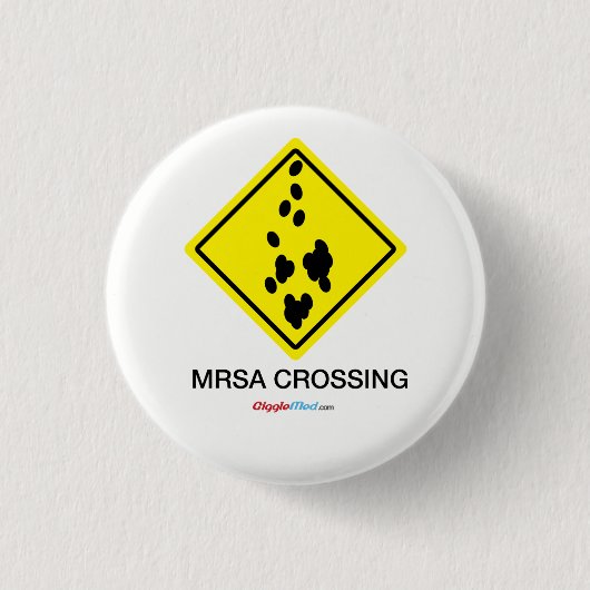 MRSA-kruising Ronde Button 3,2 Cm (Voorkant)