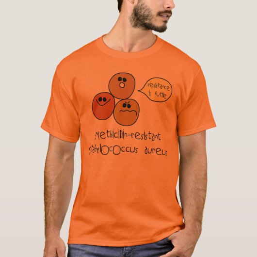 MRSA-t-shirt T-shirt (Voorkant)