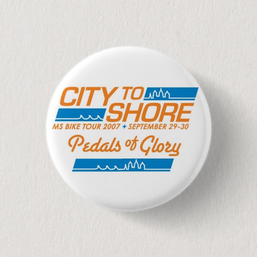 MS150 City to Shore 2007 Pin Ronde Button 3,2 Cm (Voorkant)