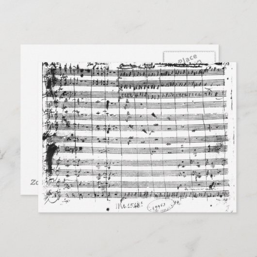 Ms.1548 Ouverture of the opera "Don Giovanni" Briefkaart (Voorkant / Achterkant)