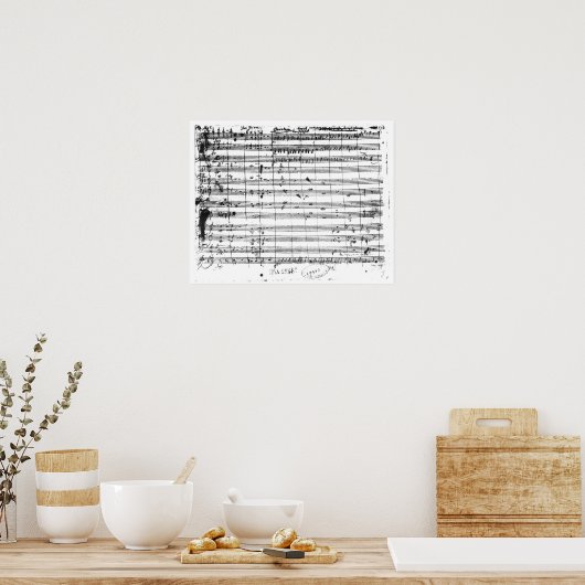 Ms.1548 Ouverture of the opera "Don Giovanni" Poster (Keuken)