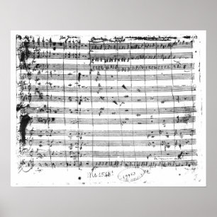 Ms.1548 Ouverture of the opera "Don Giovanni" Poster