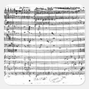 Ms.1548 Ouverture of the opera "Don Giovanni" Vierkante Sticker