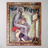 Ms 1 fol.90v St. Luke, van de Ebbo Gospels Poster (Voorkant)