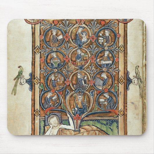 Ms 21926 The Tree of Jesse from a psalter Muismat (Voorkant)