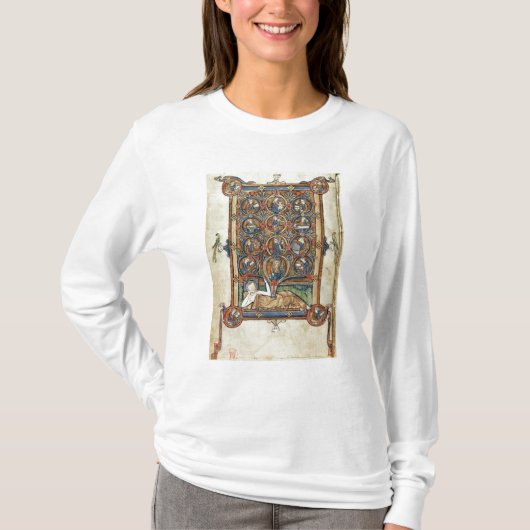 Ms 21926 The Tree of Jesse from a psalter T-shirt (Voorkant)