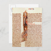 Ms 21 fol.97 Ruth and Boaz, uit een Bijbel Briefkaart (Voorkant / Achterkant)