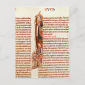 Ms 21 fol.97 Ruth and Boaz, uit een Bijbel Briefkaart (Voorkant)