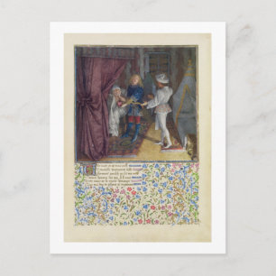 Ms. 2597 King Rene droomt: De God van de Liefde st Briefkaart