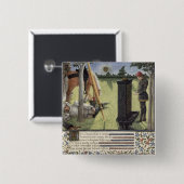 Ms. 2597 Op Sunrise leest Heart de inschrijving op Vierkante Button 5,1 Cm (Voorkant /achterkant)