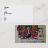 Ms 2 fol.8 Geschiedeniseerd initiaal "O" waarin ee Visitekaartje (Voorkant / Achterkant)