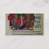 Ms 2 fol.8 Geschiedeniseerd initiaal "O" waarin ee Visitekaartje (Achterkant)