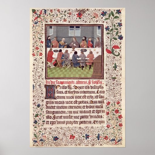 Ms 370 fol.184 The Last Supper Poster (Voorkant)
