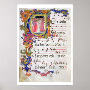Ms 557 f.61v Pagina met gehistoriseerd initiaal 'U Poster