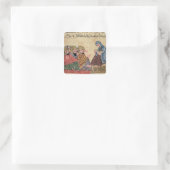 MS Ahmed III 3206 De filosoof Vierkante Sticker (Tas)