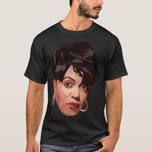 Ms Anita Baker low poly 2d art Classic T-Shirt (Voorkant)