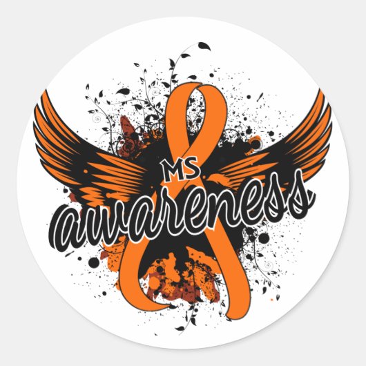 MS Awareness 16 Ronde Sticker (Voorkant)