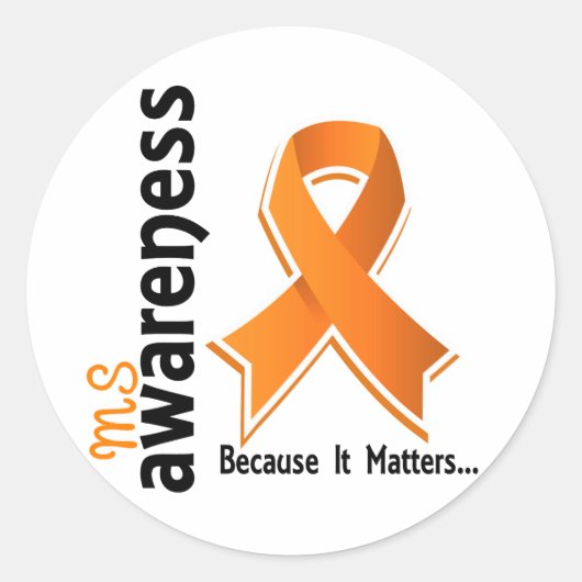 MS Awareness 5 Ronde Sticker (Voorkant)