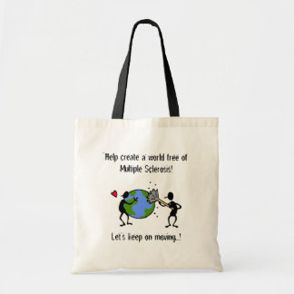MS Awareness Grocery Bag Tote Bag