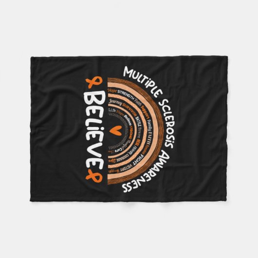MS Awareness maand multiple sclerose Fleece Deken (Voorkant (Horizontaal))