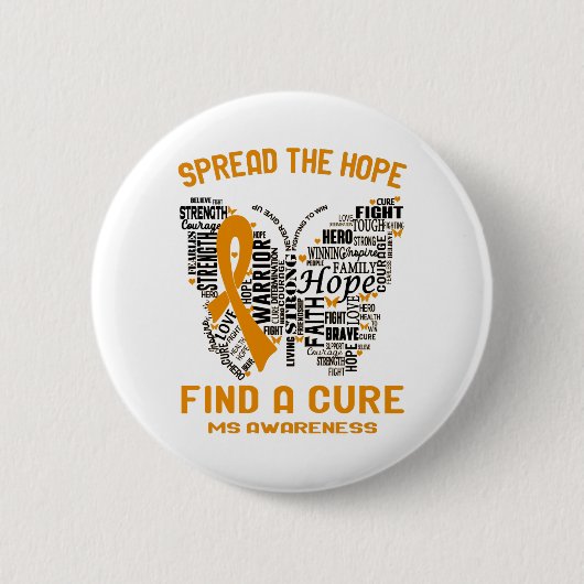 MS Awareness Month Ribbon Gifts Ronde Button 5,7 Cm (Voorkant)