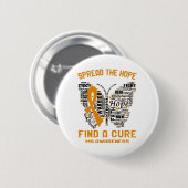 MS Awareness Month Ribbon Gifts Ronde Button 5,7 Cm (Voorkant /achterkant)