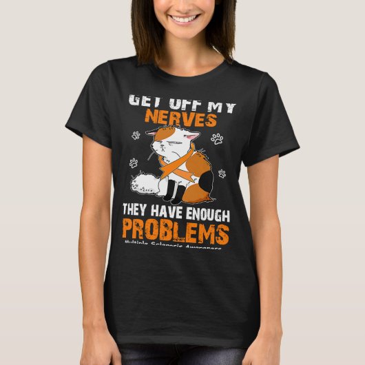 MS Awareness Oranje Ribbon T-shirt (Voorkant)
