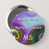 MS Awareness Pin Ronde Button 4,0 Cm (Voorkant /achterkant)