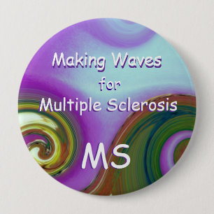 MS Awareness Pin Ronde Button 4,0 Cm