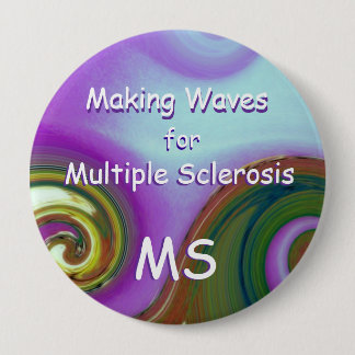 MS Awareness Pin Ronde Button 4,0 Cm