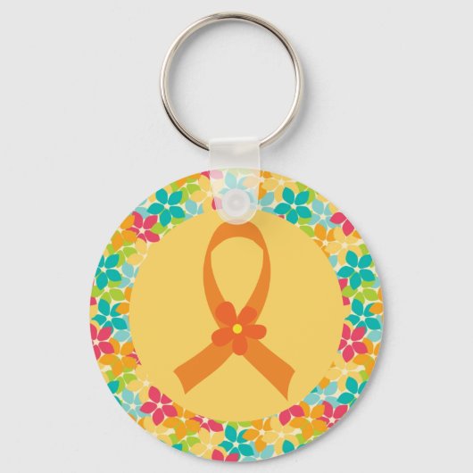 MS Awareness Ribbon Gift Sleutelhanger (Voorkant)