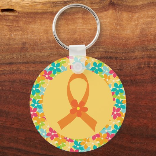 MS Awareness Ribbon Gift Sleutelhanger (Voorkant)
