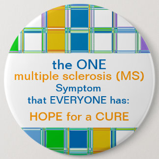 MS Awareness Ronde Buttonnen voor multipele sclero Button 6,0 Cm