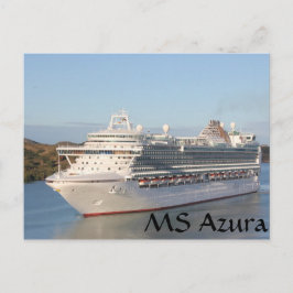 MS Azura Cruise Ship Close-up on Antigua Briefkaart