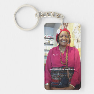 Ms. B Koffie - Rectangle (eenzijdige) Sleutelhange Sleutelhanger