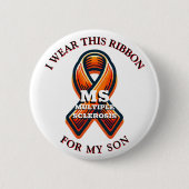 MS-bewustmakingsmaand bij multiple sclerose Ronde Button 5,7 Cm (Voorkant)