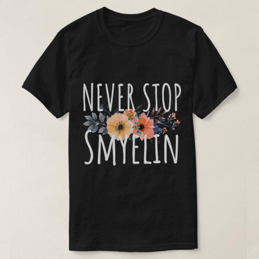 MS-bewustzijn bij multiple sclerose Stop nooit met T-shirt (Design voorkant)