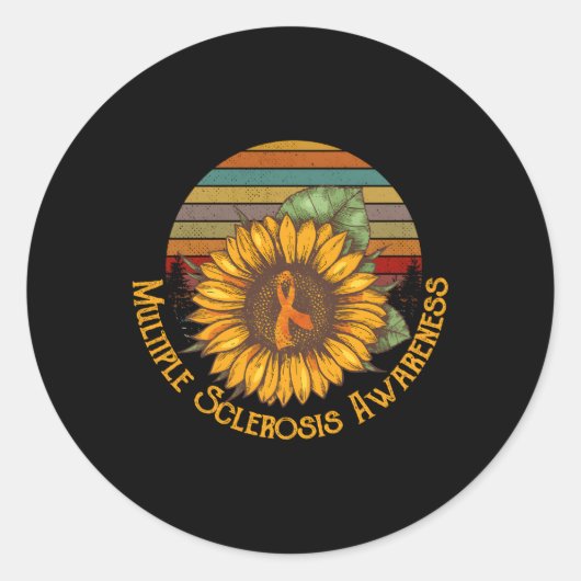 MS-bewustzijn multipele sclerose Ronde Sticker (Voorkant)