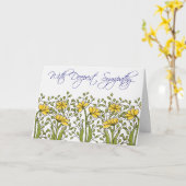 Ms Bren Sympathy Kaart (Gele Bloem)