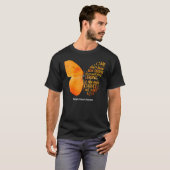 MS Butterfly Orange Ribbon Multiple Sclerosis Awar T-shirt (Voorkant volledig)