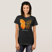 MS Butterfly Oranje Ribbon Multiple Sclerosis Awar T-shirt (Voorkant volledig)