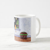 Ms Cat kijkt naar de maan. Koffiemok (Voorkant rechts)