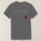MS DOS Prompt Retro Computer Nerd Nostalgie T-shirt (Design voorkant)