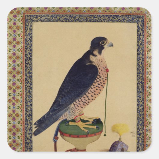 Ms E-14 Falcon, van een Moraqqa Vierkante Sticker (Voorkant)