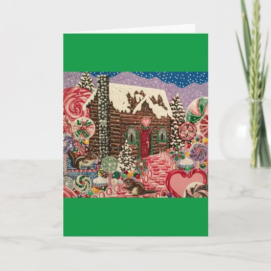 Ms Elizabeth's Peppermint World Feestdagen Kaart (Voorkant)