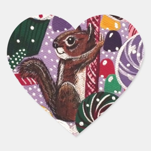 Ms Elizabeth's Peppermint World Hart Sticker (Voorkant)