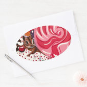 "Ms Elizabeth's Peppermint World" Ovale Sticker (Envelop)
