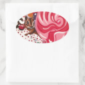 "Ms Elizabeth's Peppermint World" Ovale Sticker (Tas)